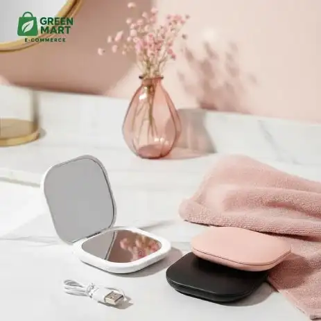 LED Makeup Mirror – 10X Magnifying (Touch Dimming)