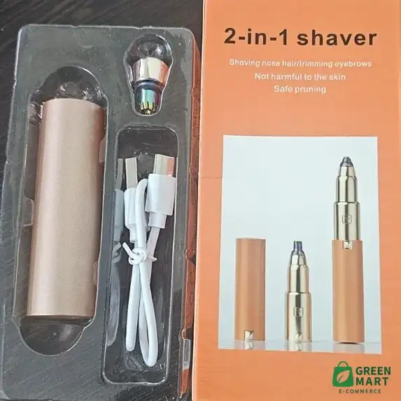 2-in-1 Electric Eyebrow and nose hair trimmer. Precision Grooming for Face & Nose – Safe, Quick & Painless