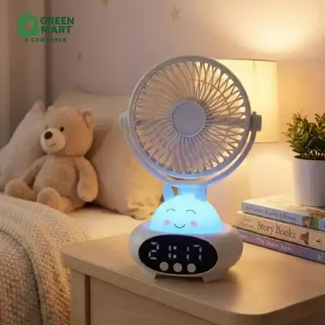 Rabbit Fan Alarm Clock – Cute & Multi-Functional